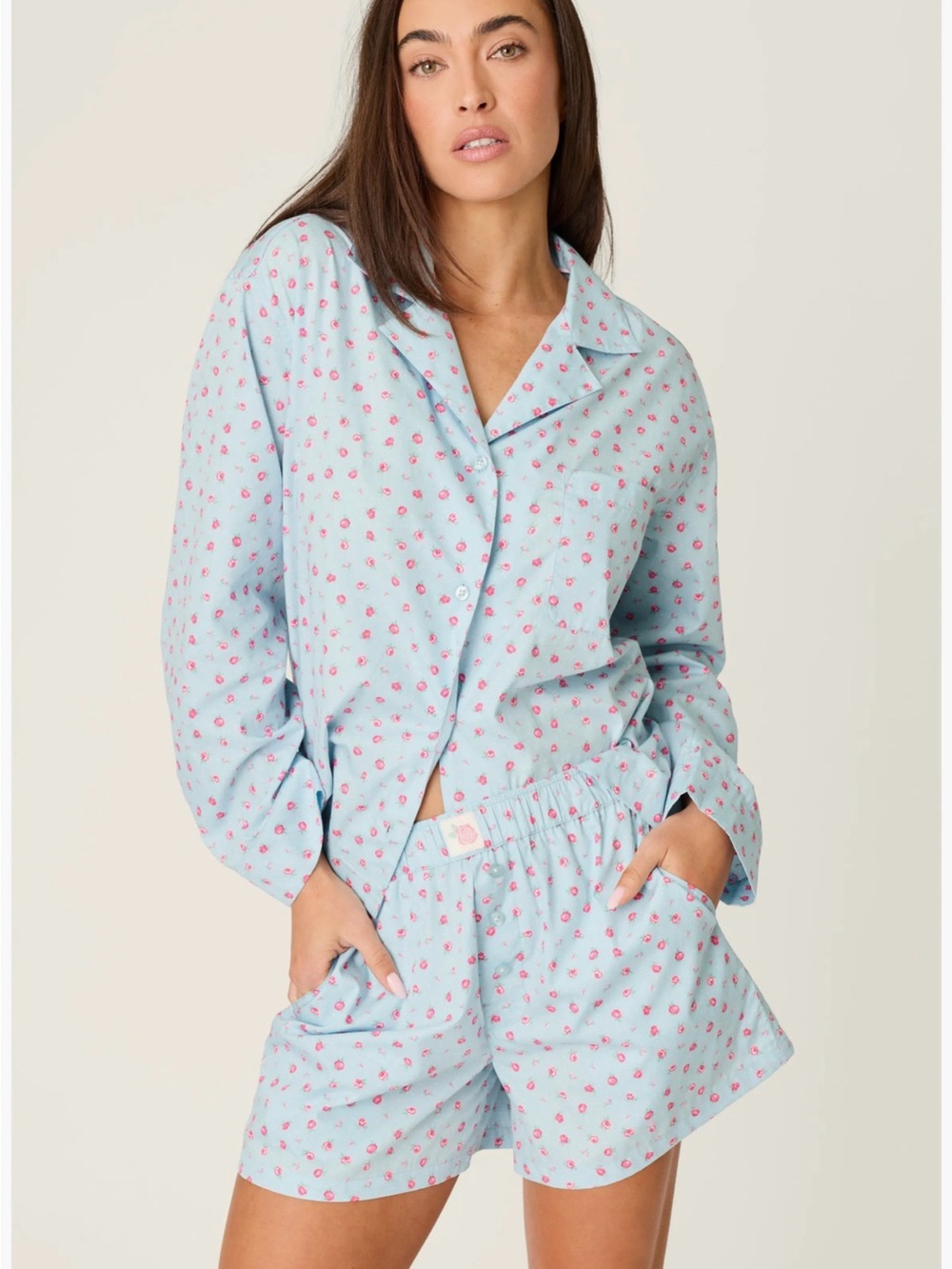 PJ Salvage - After Party Short Pajamas in Dream Blue